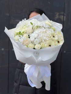 Букет (гортезія, гербера, хризантема,хелеборус, діантус,неріне) 1858 фото
